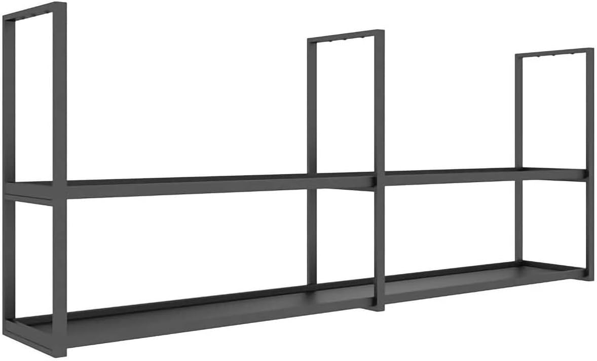 Ceiling Display Stand - Hanging Floating Shelves, Ceiling Wine Bottle Rack, 2-tier Hanging Iron Storage Shelves, Ceiling Hanging Plant Shelves, Hanging Iron Wine Glass Rack ( Color : A , Size : 100*30