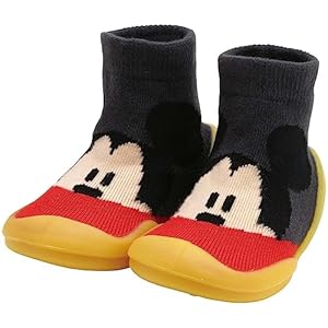 Skater BSSHL1-A Sock Shoes XS 4.4 inches (11.3 cm) Outdoor Indoor Baby Shoes Disney Mickey Mouse