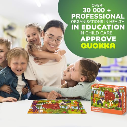 Image of QUOKKA Puzzles for Kids Ages 3-5 - 30 Pieces Puzzles for Toddlers 2-4 - Forest Animals Learning Jigsaw Puzzles for Kids 4-6 Years Old - Educational Toys for Boy and Girl