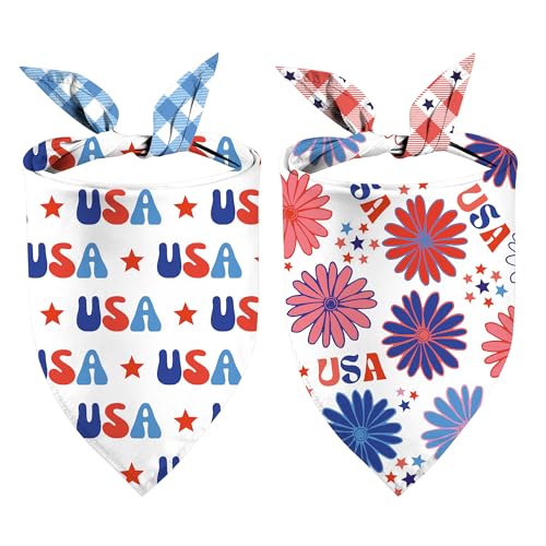4th-of-July-Dog-Bandanas-2-Pack-Reversible-Stars-USA-Flowers-Scarfs-for-Boy-and-Girl-I-Love-USA-Pet-Scarves-for-Independence-Day-Bandanas-Bulk-for-Small-Medium-Large-Dogs-4th-of-July-X-Large - Cucciolini Doodles   4th-of-July-Dog-Bandanas-2-Pack-Reversible-Stars-USA-Flowers-Scarfs-for-Boy-and-Girl-I-Love-USA-Pet-Scarves-for-Independence-Day-Bandanas-Bulk-for-Small-Medium-Large-Dogs-4th-of-July-X-Large