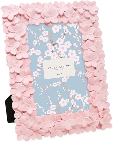 Laura Ashley - Portarretratos de resina con diseño floral