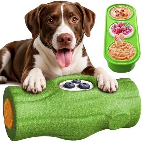 KADTC XL 3-in-1 Durable Frozen Treat Dog Toy, Stuffable Lick Toy ...