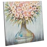 AlexandreHouse Cuadro Pintado A Mano Con Relieve Blanco