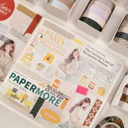 Suministros de diario de viñetas con cinta washi decorativa para planificadores 5