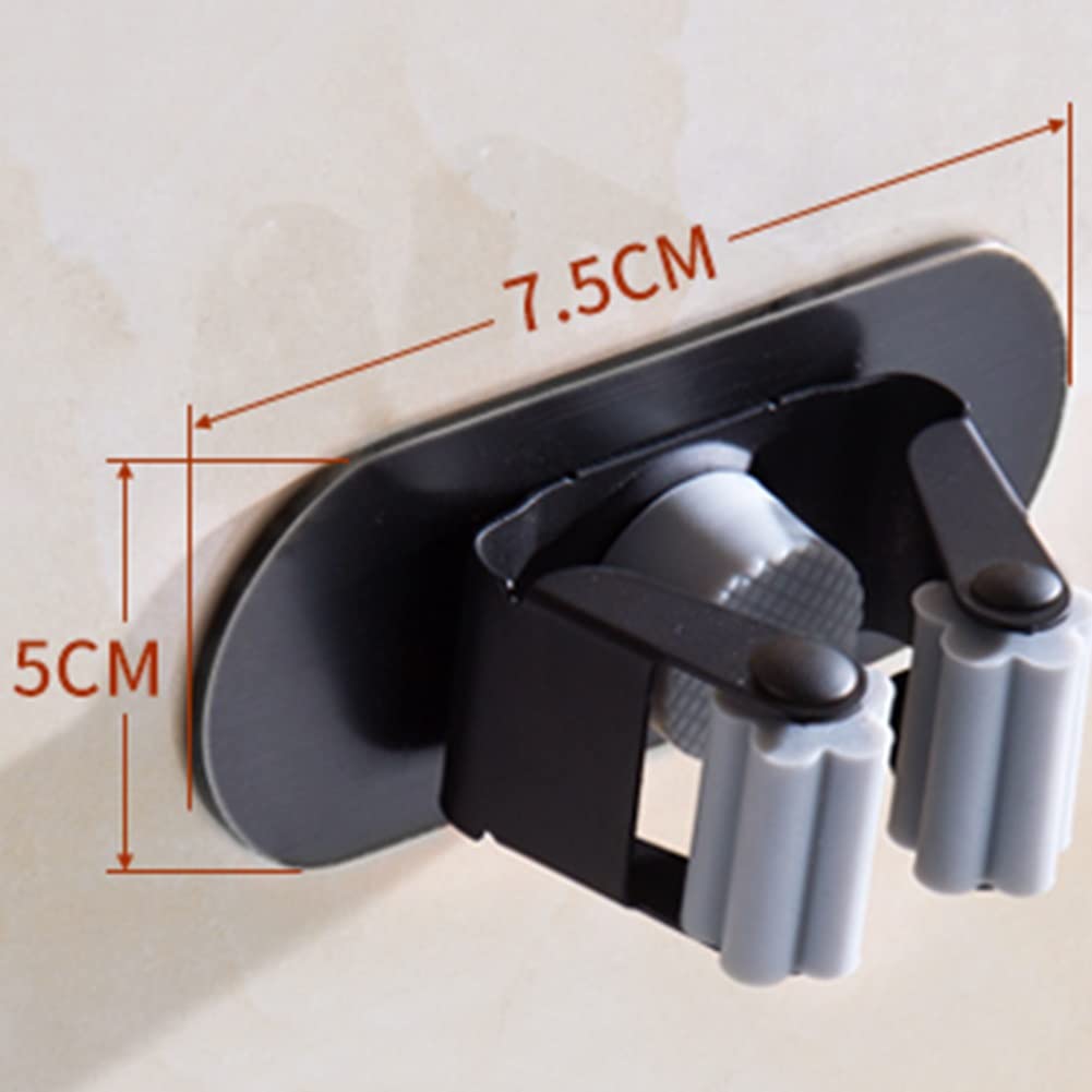 Soporte para escoba y fregona, gancho de pared de acero inoxidable, estante de almacenamiento para fregona y escoba, para balcón, inodoro, azul, 1 ranura