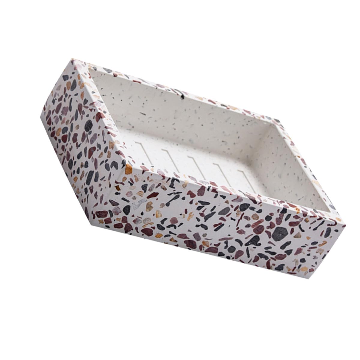 Porte-savonnette résine anti-ramollissement avec rainures d'écoulement pour savon durable