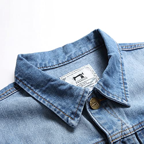 Men's Denim Vest,Sleeveless Jacket Slim Fit Vintage Casual Ripped Summer Jean Vest for Men3