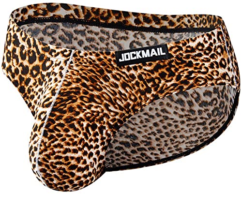Leopard Print Mens Underwear Swimwear Male Jockstrap Briefs