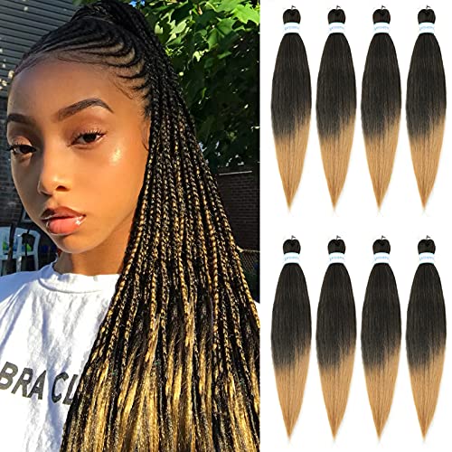 Ombre Braiding Hair Pre Stretched 30 Inch 8 Packs Long Ombre Braiding Hair Prestretched Crochet Braids Hair Professional