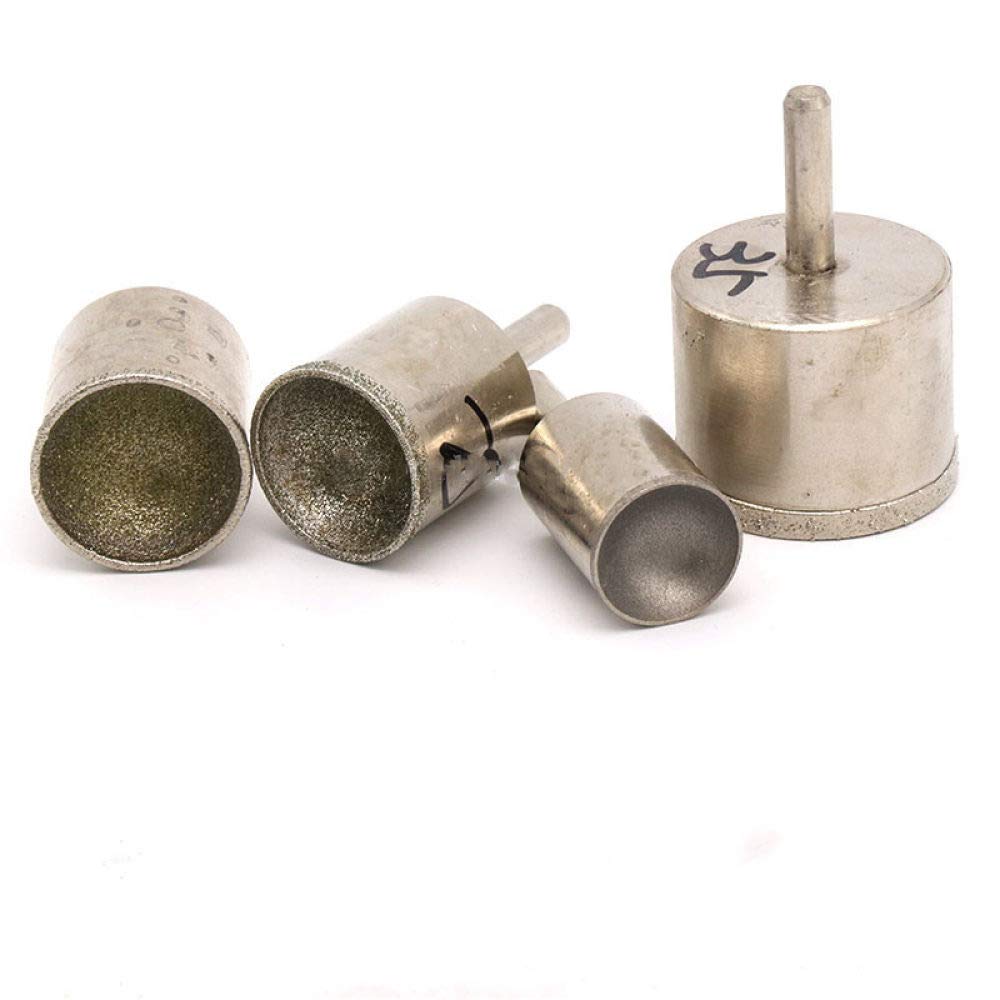 1 pieza de 6 mm, vástago de diamante, cabeza de pulido, puntos montados, esféricos, cóncavos, tallado de jade, rebabas para herramienta rotativa, pulidor de arena fina y rugosa, 18 mm, grano rugoso