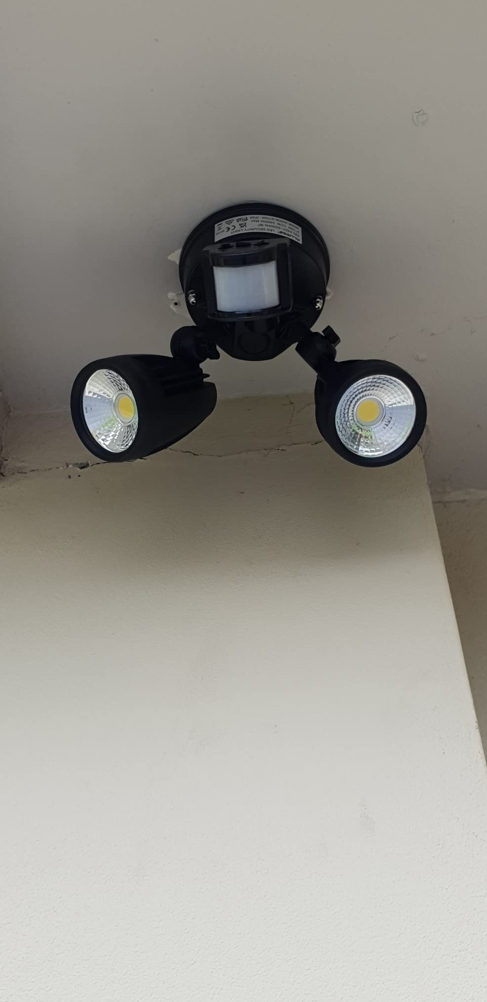 25W LED Outdoor Security Light with Motion Sensor 3CCT IP54 Waterproof Black