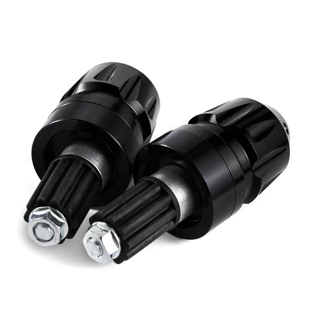 Bilancieri Manubrio moto Universali 7/8" 22 mm Contrappesi Manubrio moto per Cafe Racer Bobber Chopper Scooter ATV UTV street bike dirty bike (Nero)