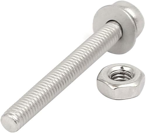 Miniatura 3 de IIVVERR Tornillo de cabeza Phillips de acero inoxidable 304 M3x25mm Tornillo tuerca con arandela 25 juegos (M3x25mm 304 Tornillo de cabeza Phillips