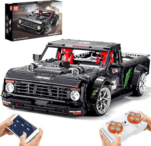 Mould King Technik Auto-Modellbausatz, Sportwagen Klemmbausteine für Erwachsene, 13082 Supercar Sammler-Set für Autoliebhaber und Fans von Muscle Cars (3695 Teile)