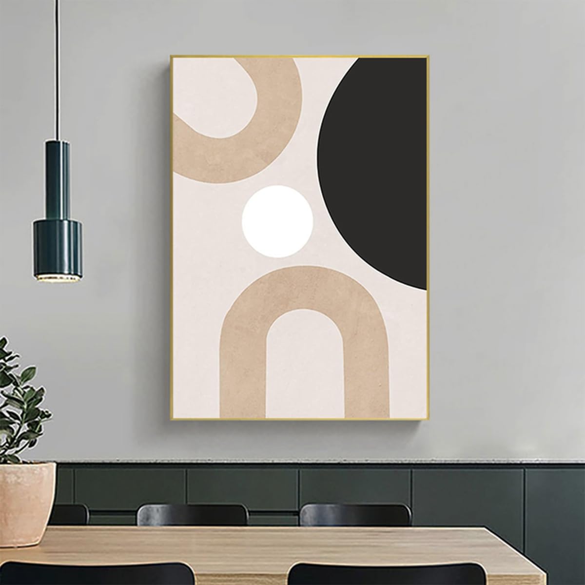 DLKAJFK Affiche d'art abstraite, décoration murale géométrique, poster moderne, minimaliste, sur toile, art mural, sans cadre (affiche-06, 3 pièces, 40 x 60 cm