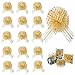 Regalo Confezione Fiocco da Tirare Largo Pull Bow in Organza 20 Pezzi Fiocchi Grandi con Nastro per Nozze Feste Regali Natale 6 Pollici di Diametro Gold