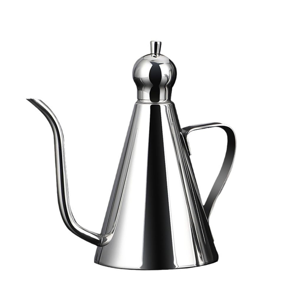 Dispenser per olio d'oliva, in acciaio inox, contenitore per grasso e aceto, grande contenitore per insalata e cucina (dimensioni: 1000 ml)