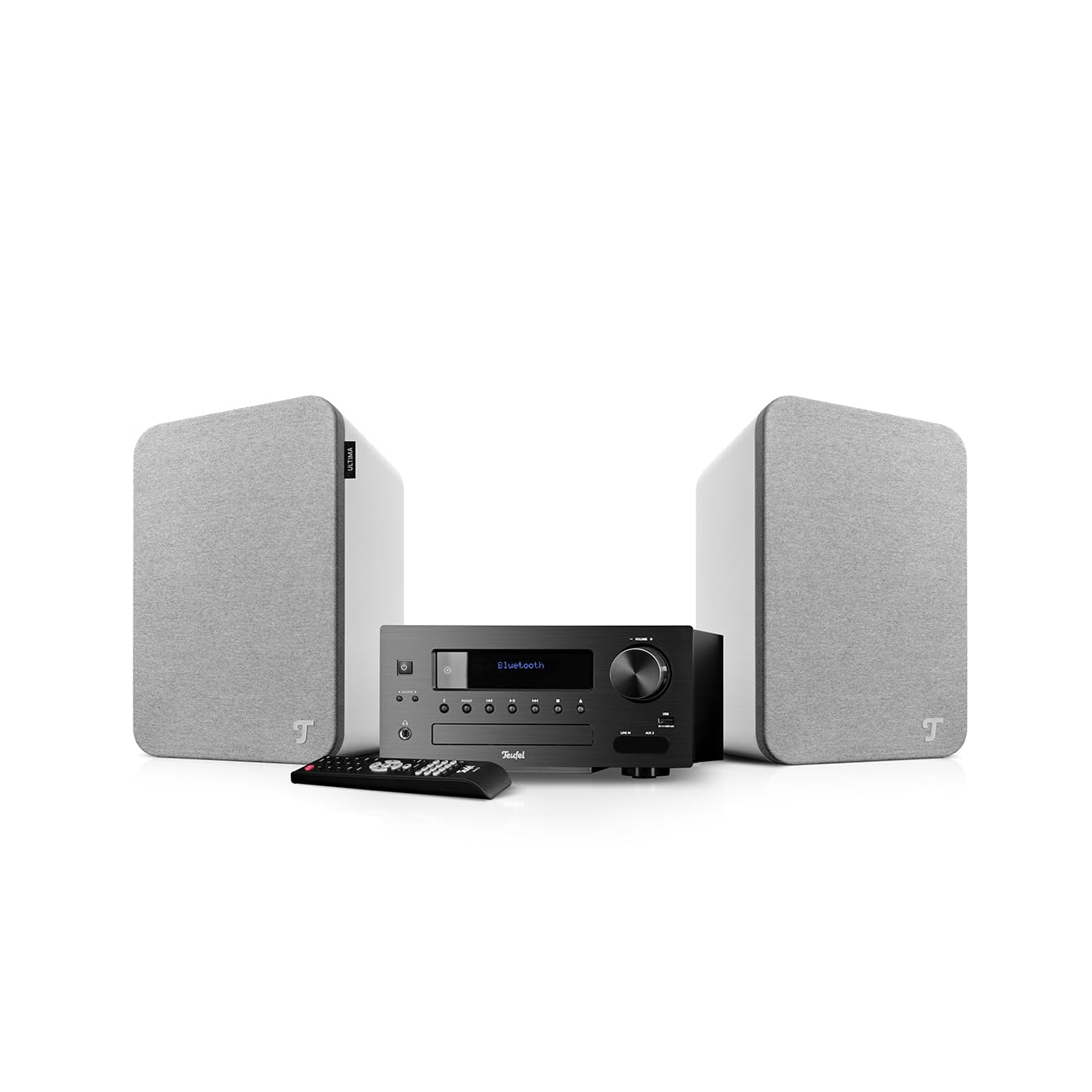 Teufel Ultima 20 KOMBO 2 Sistema HiFi Stereo Compatto con CD Bluetooth USB Radio Digitale DAB+ FM Streaming Bass Reflex Bianco