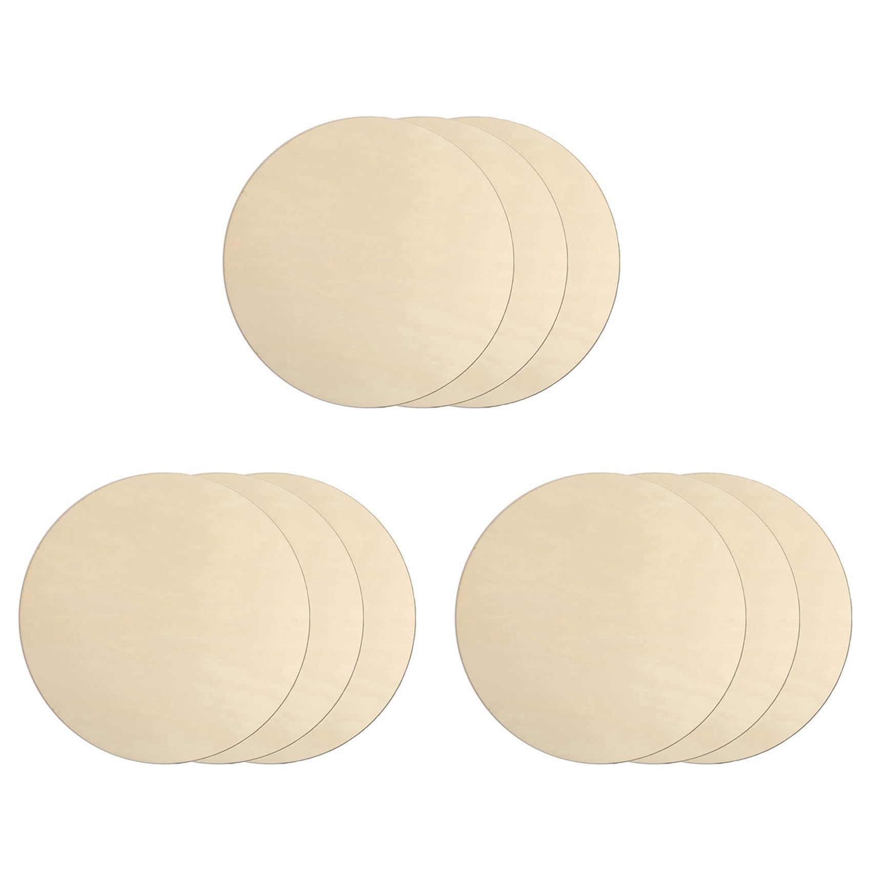 Hndhbfgrt 9Pcs 12 Inch Wood Circles for Crafts, Unfinished Blank Wooden Rounds Wooden Cutouts for DIY Crafts