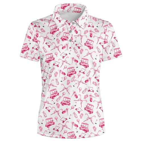 Womens Golf Shirts Moisture Wicking Golf Polo Shirts Quick Dry Short Sleeve for Women Tennis Shirts