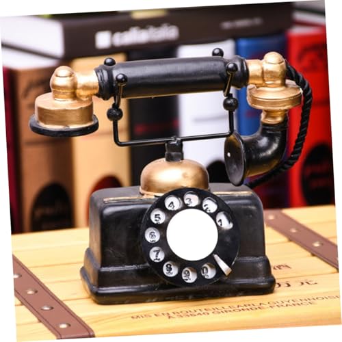 Téléphone décoratif rétro en résine aux finitions soignées - 7