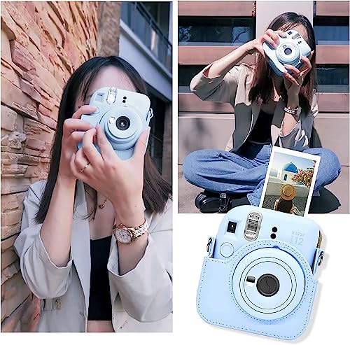 MUZIRI KINOKOO Protective Case for Instax Mini 12 Instant Camera, PU Leather Mini 12 Camera Carrying Bag with Photo Pocket - Image 4