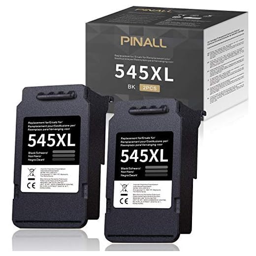 PINALL Cartuchos de Tinta Canon PG-545XL 545XL compatibles para Canon PIXMA MX495 MIP2850 MG2550 MG2550S MG3050 MG2950 MG3051 MG3052 MG3053 TS205 TS3150 TS305 TS3151 G2450 Impresoras (2 Negro)