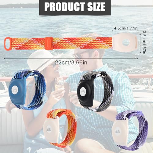 Image of PEUTIER 4pcs Holder for Princess Cruise Medallion, Adjustable Braided Wristband Bracelet for Princess Medallion Holder Accessories Comfortable & Breathable Watch Band fit Men Women