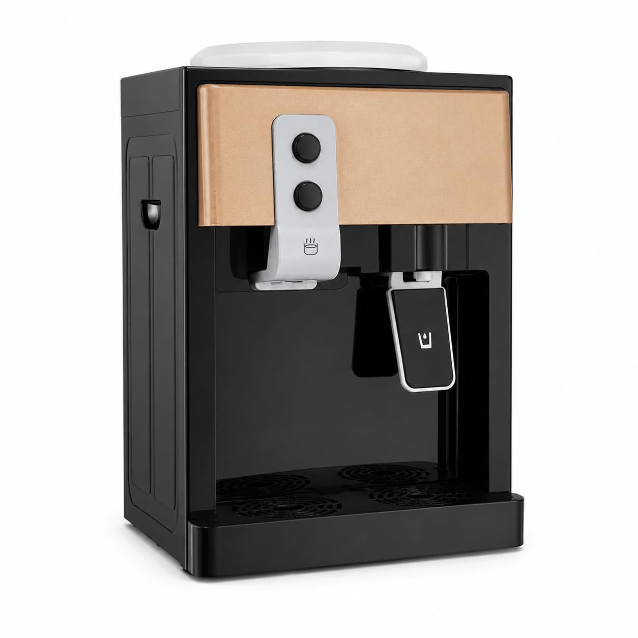 Distributore d'acqua a caricamento dall'alto, refrigeratore caldo e freddo con controllo automatico della temperatura, erogazione one-touch, compatibile con bottiglie da 4,5-18,9 l