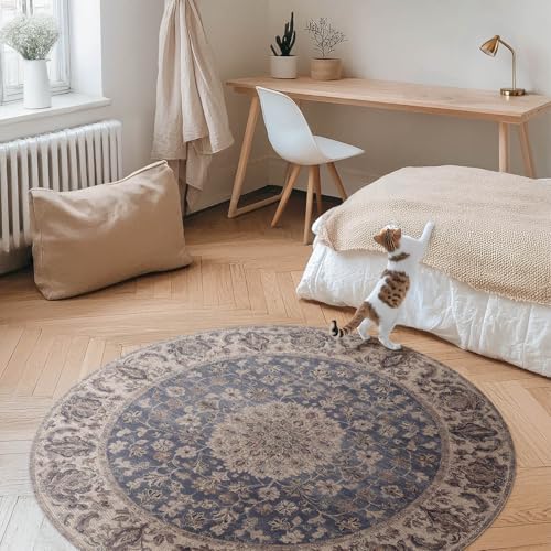 Tapis du sol vinyle ø50 cm résistant durable et élégant maison deco - 3