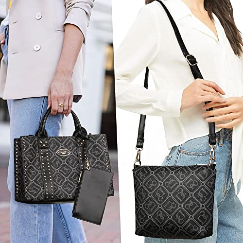 Image of Dasein Women's Designer Handbags Fashion Satchel Handbags Shoulder Bags Top Handle Work Bags w /Belt