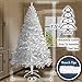 New 5' 6' 7' 7.5' White Classic Pine Christmas Tree Artificial Realistic Natural Branches-Unlit with Metal Stand (7' White)