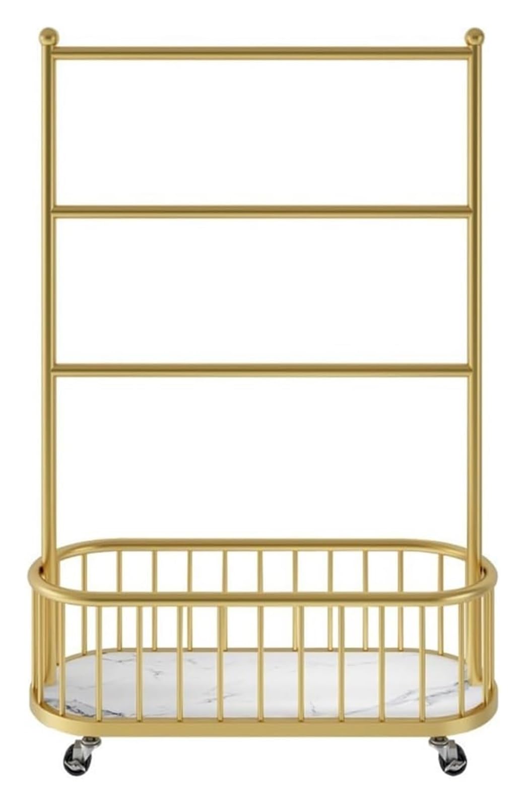 Expositor de lencería y perchero móvil para el vestidor de casa