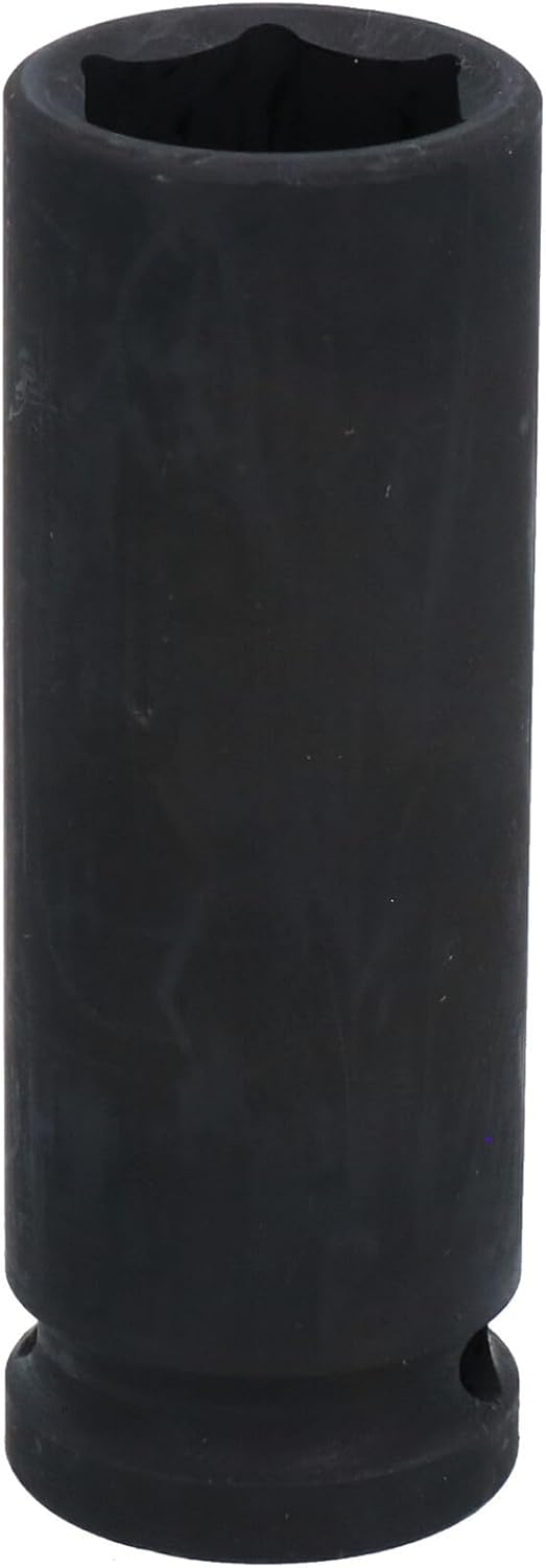 19mm 1/2" Drive Double Deep Metric Impacted Impact Socket Single Hex 6 Sided