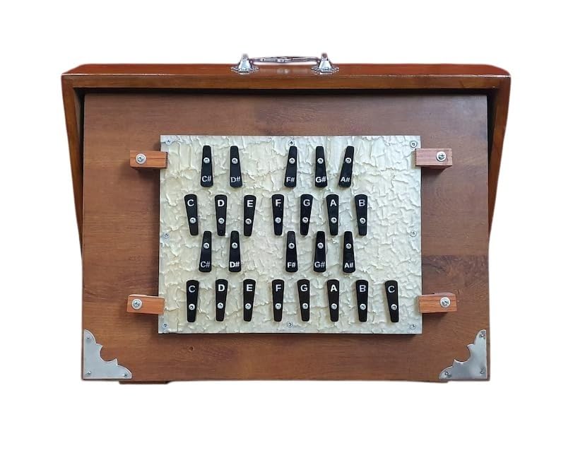 Special 25 Keys 16X12X3"", 2 Sets of Reeds, Key-C To B-First- Sec Octaves Wood and Ply 440Hz & (432Hz ON REQUESTED), with and W/O PEDAL, with Bag, BK12587458965424111
