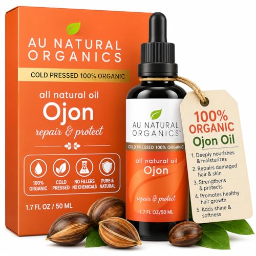 Au Natural Organics Ojon Oil (Caiaue Oil) | 100% Cold Pressed Virgin, Unrefined - For Hair loss & Damage Repair - Rich in Omega 6 & 9 Fatty Acids (Linoleic & Oleic Acid) | 1.7 fl oz (50 ml)