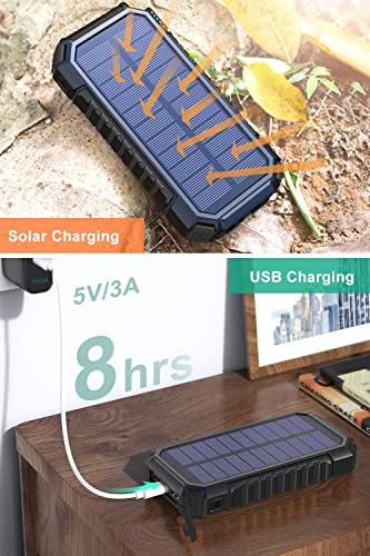 Solar Ladegerät Hiluckey Powerbank 26800mAh mit Wireless Funktion