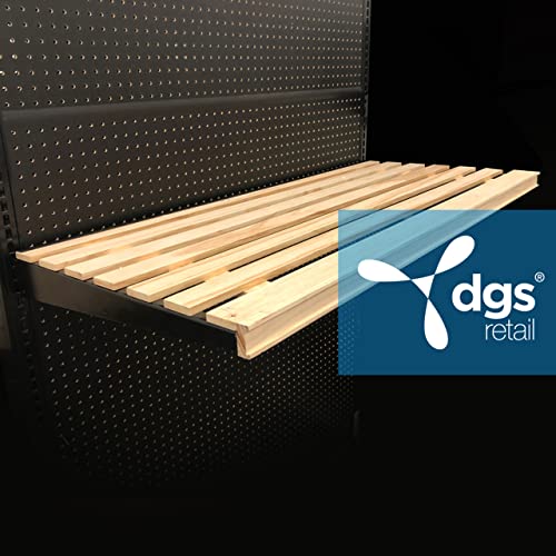 2 Pack Rustic Wooden Bread Bakery Display Shelves - Slatted - 48