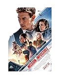 XIHOO Mission Impossible Poster Dead Reckoning Part One Movie Posters Prints Bedroom Decor Silk Canvas for Wall Art Print Gift Home Decor Unframe Poster 11x17inch 28x43cm