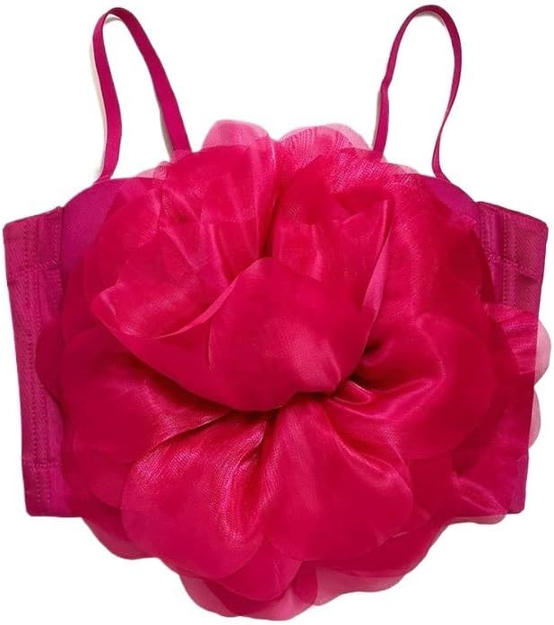 Outerwear Underwear Large Three-Dimensional Flower Bra with Bow Straps for Body Shaping and Beautiful Back