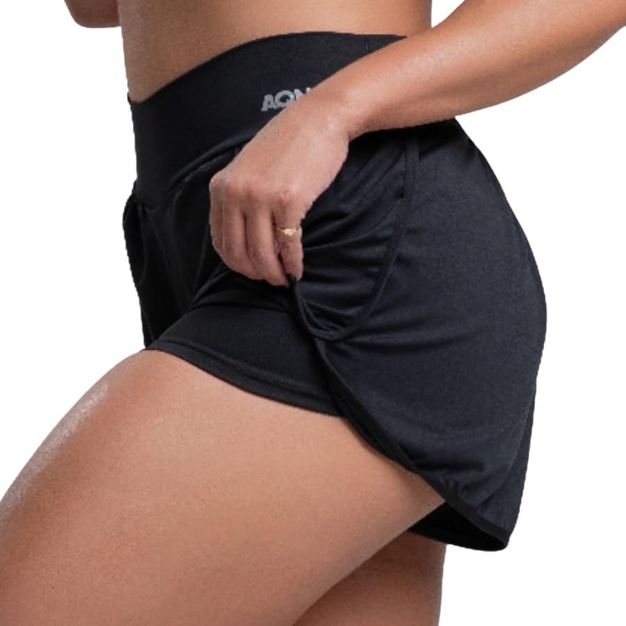 Short Fitness Beach Tennis Versatily Preto Academia Casual Corrida AQN SPORT (BR, Alfa, GG, Regular, Regular, Padrão, Preto)