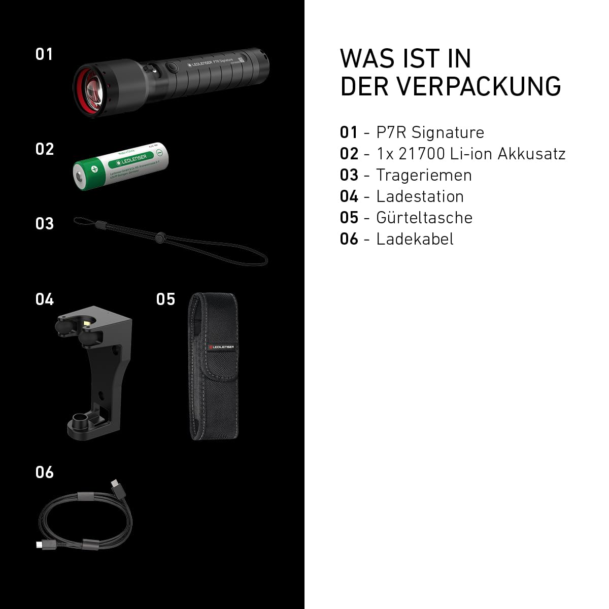 Ledlenser P7R Signature LED Taschenlampe, wiederaufladbar, 2500 Lumen, 340 m Fokus, 8 Modi, USB-C, IP68 wasserdicht, 80 Stunden Betriebsdauer, taktisch für Outdoor, Notfälle, Wandern, Camping