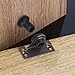 JIYIZO Cabinet Door Latch 4-Pack | Bulldog Style Cabinet Catches with Antique Brown Finish | 1-3/4