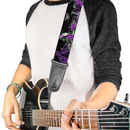 Buckle-Down GS-WDY088 Sangle de guitare Maléfique Diablo Roses noires Violettes 5,1 cm de large, 86,4 à 152,4 cm - Les Beatles, Paul McCartney, John Lennon, RIngo Starr, George Harrison Buckle-Down GS-WDY088 Sangle de guitare Maléfique Diablo Roses noires Violettes 5,1 cm de large, 86,4 à 152,4 cm – Image 3