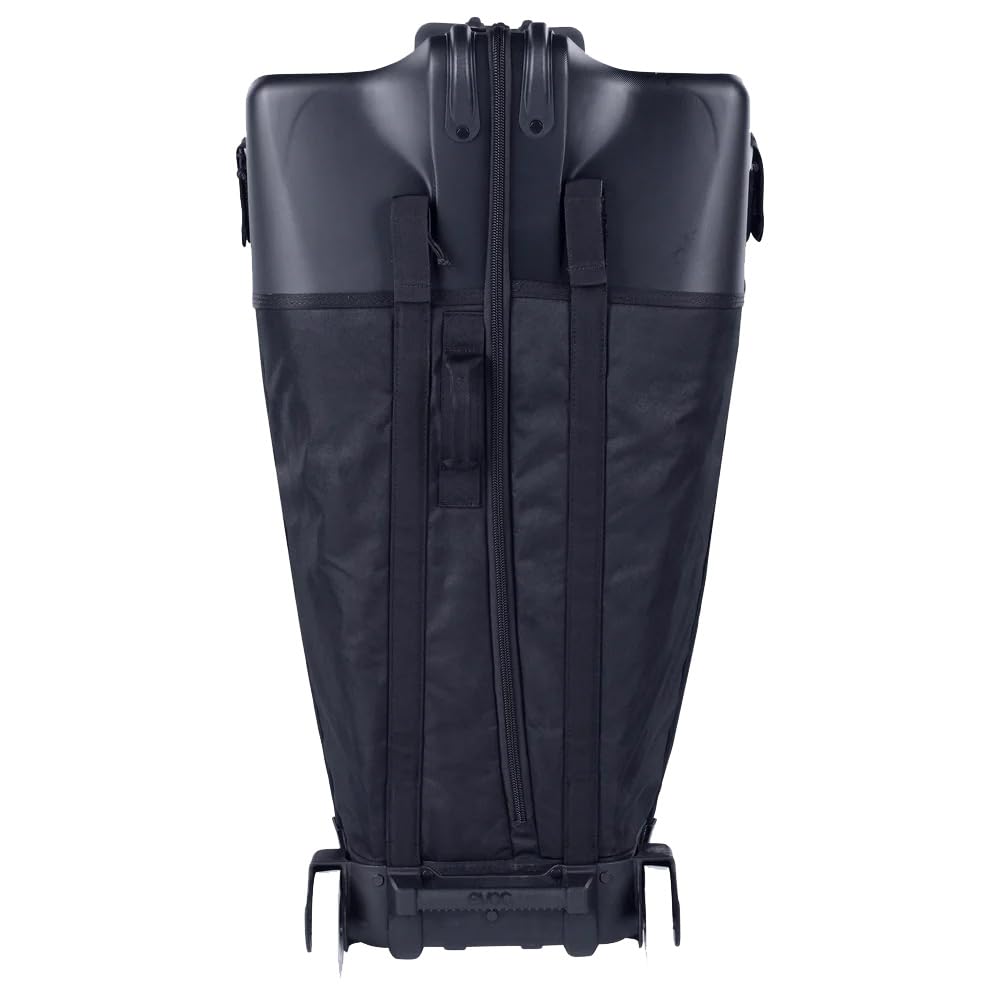 EVOC ROAD BIKE BAG PRO Walizka rowerowa (składana torba transportowa na rowery szosowe i triathlonowe, bez kokpitu i siodełka, CLIP-ON WHEEL 3.0, maks. rozstaw osi 112 cm, z BIKE STAND PRO)