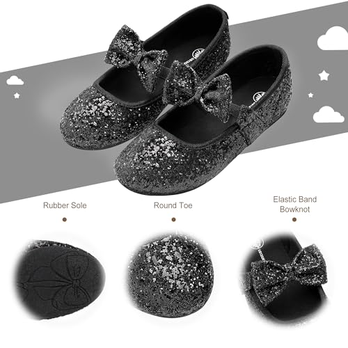 Girls Dress Shoes Mary Jane Flats Bowknot Cute Shoes for Little Big Kid4