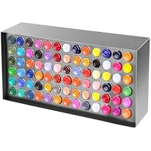78 Holes Holder for Tattoo Pigment Ink Permanent Makeup Ink Rack Pigment Bottle Organizer Shelves Iron Wall-Mounted Pigment Bottle Display Support Rack 19.57 * 9.84 * 3.94in