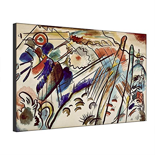 Art Mural Abstrait Kandinsky avec Cadre, Solution Prête à Poser pour Grand Mur Vide Salon - 2