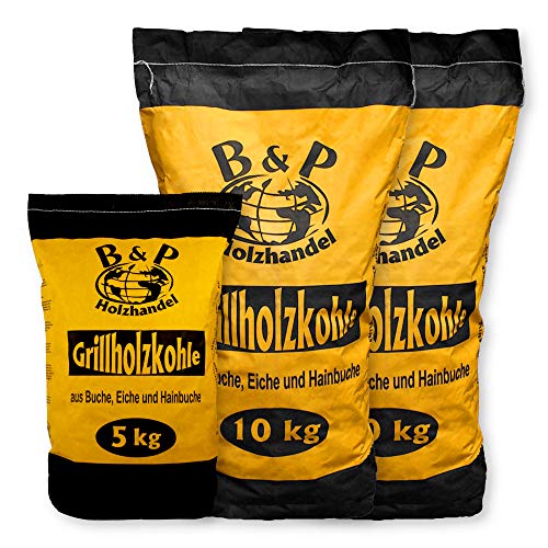 25kg Buchenholzkohle in 3 Säcken (1,35€/kg)