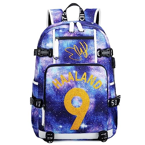 YUNZYUN Mochila multifuncional para fãs de laptop de viagem E-Haaland bolsa multicolorida para homens e mulheres, Céu estrelado - 1, Free Size